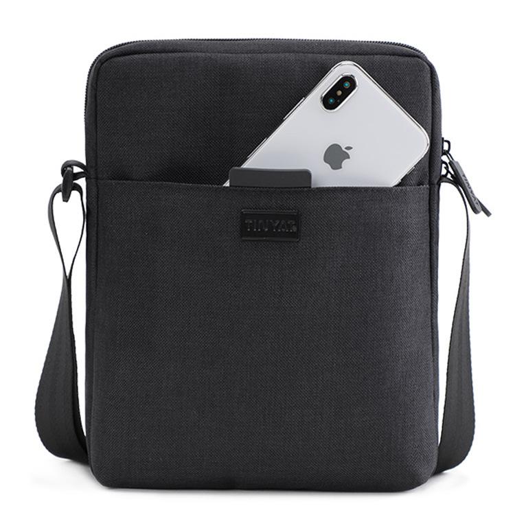 Customizable Men's Messenger Bag Simple Satchel Bag Business Casual Shoulder Bag