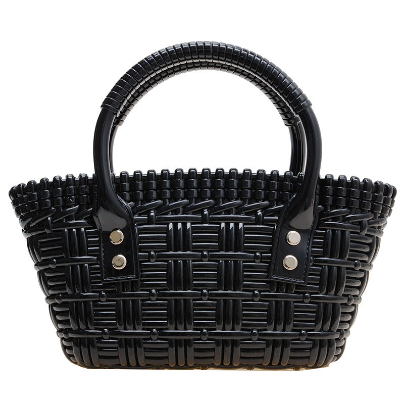 Fashion Handheld Woven Bag Mini Tote Women's Bag Fashion Ladies Mini Jelly Bag