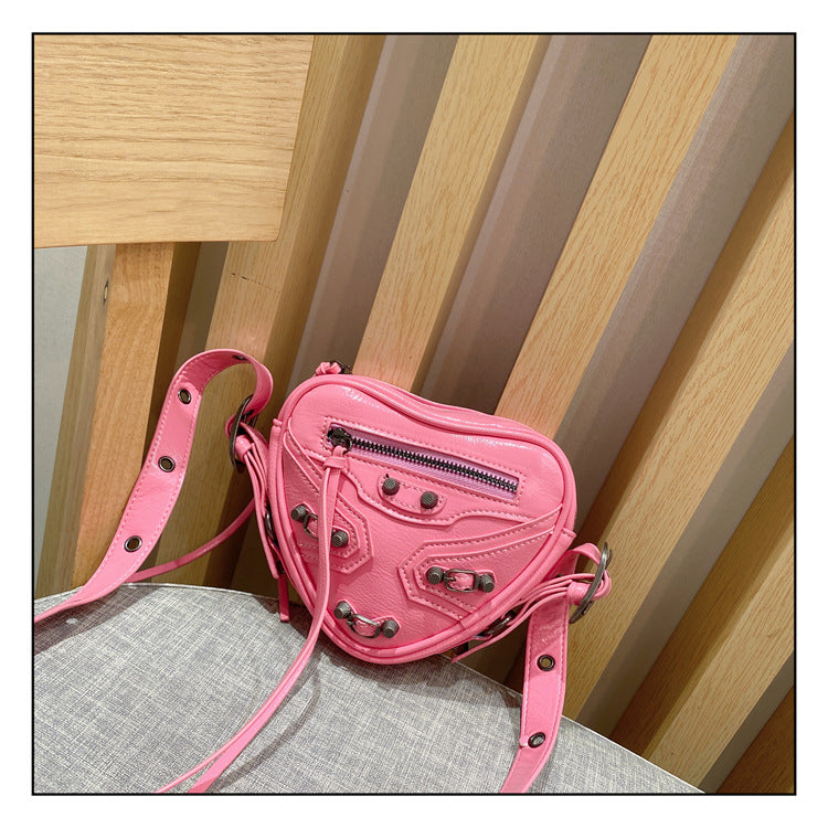 Wholesale Customizable New Small Size Bag Sweet Cool Love bag Rivets Women Cross Body Bag