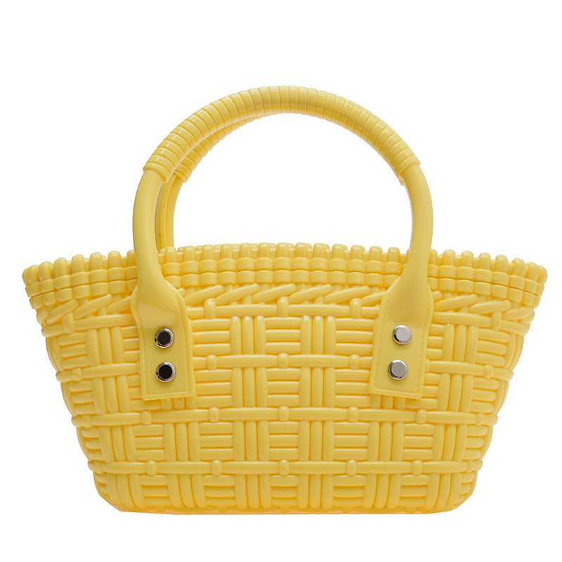 Fashion Handheld Woven Bag Mini Tote Women's Bag Fashion Ladies Mini Jelly Bag