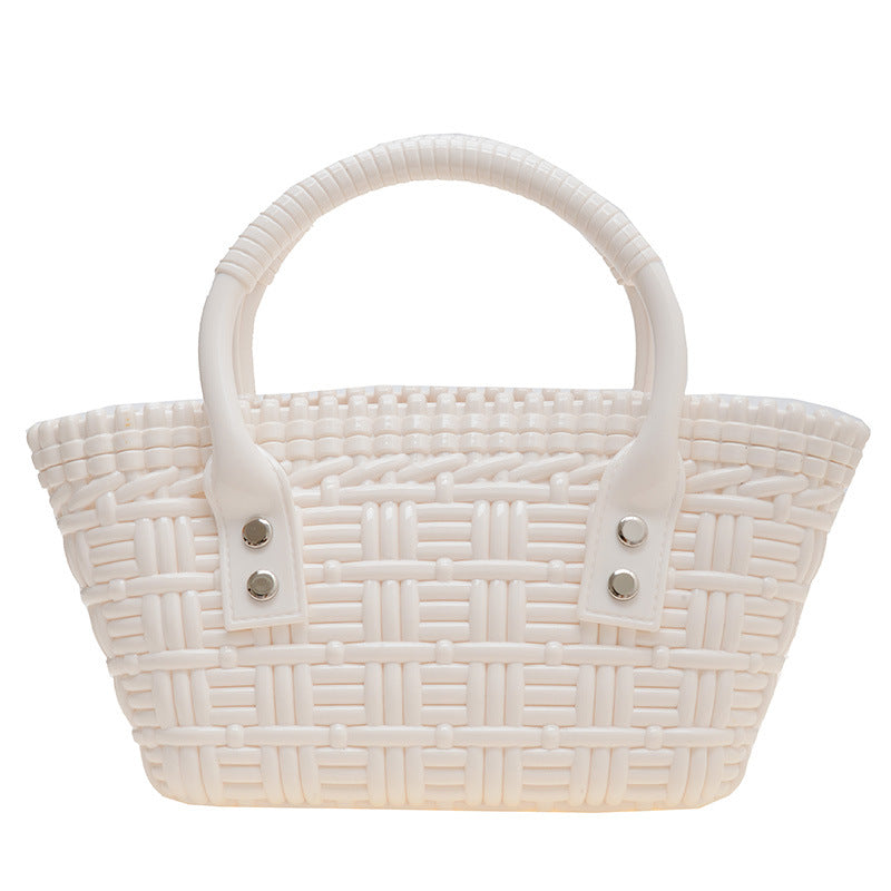 Fashion Handheld Woven Bag Mini Tote Women's Bag Fashion Ladies Mini Jelly Bag