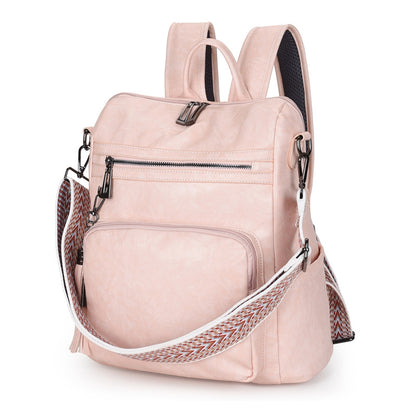 Customizable Retro Large Ladies Backpack 2 Pieces Set College Bags For Women