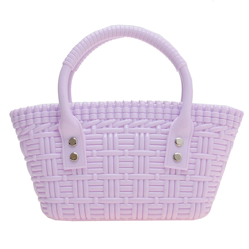 Fashion Handheld Woven Bag Mini Tote Women's Bag Fashion Ladies Mini Jelly Bag