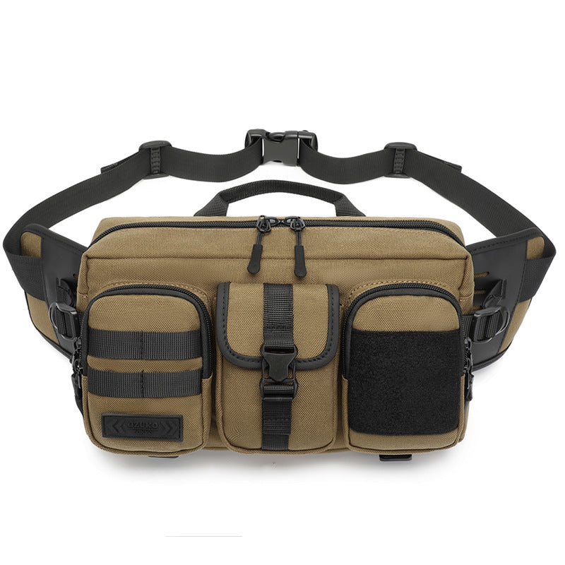 Wholesale Customizable Men's Tactical Waistpack Outdoor Waterproof Men's Bag Crossbody Bag Sports Waistpack Multifunctional Large Capacity Waistpack