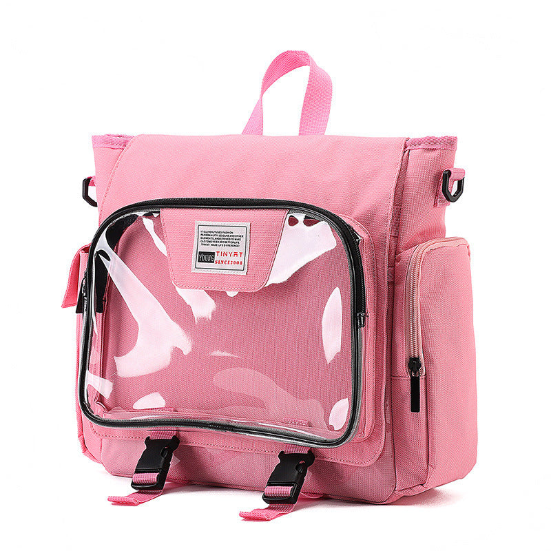 Trending New Japanese Simple Women's Multifunctional Single Shoulder Bag High School Student Backpack