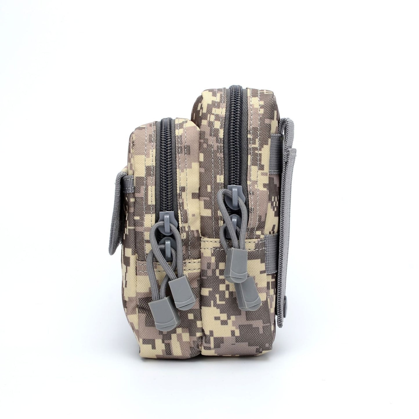 Customized Tactical Wear-Resistant Belt Waist Bag Man Pair Zipper Thick Large Capacity Mobile Phone Bag Camouflage Vertical