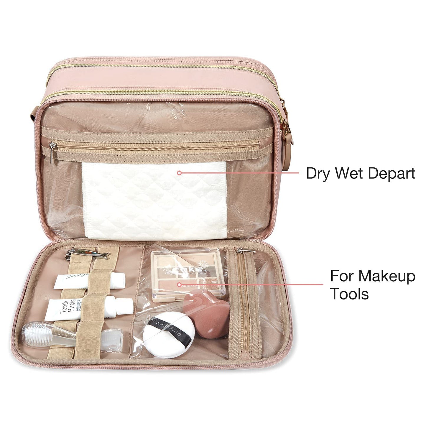 Customizable Large Wash Bag Travel Cosmetic Bag Waterproof Cosmetic Bag Travel Bag Suitable for Accessories Bath Supplies