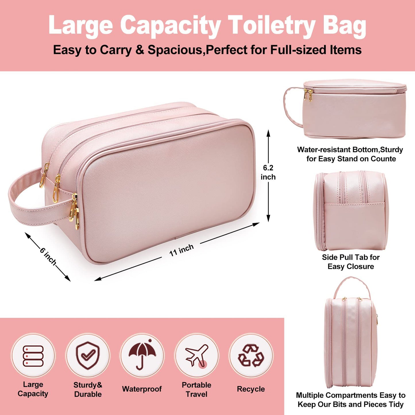 Customizable Waterproof Wash Bag Personal Hygiene Bag Washing Set Pogonotomy Bag Travel Bag Travel Storage Bag Portable Cosmetic Bag