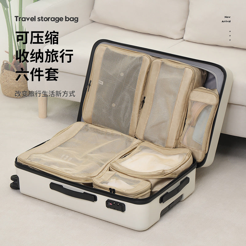 Customizable Luggage with Compressed Storage Bag Buggy Bag Antibacterial Personal Luggage Organizing Storage Bag