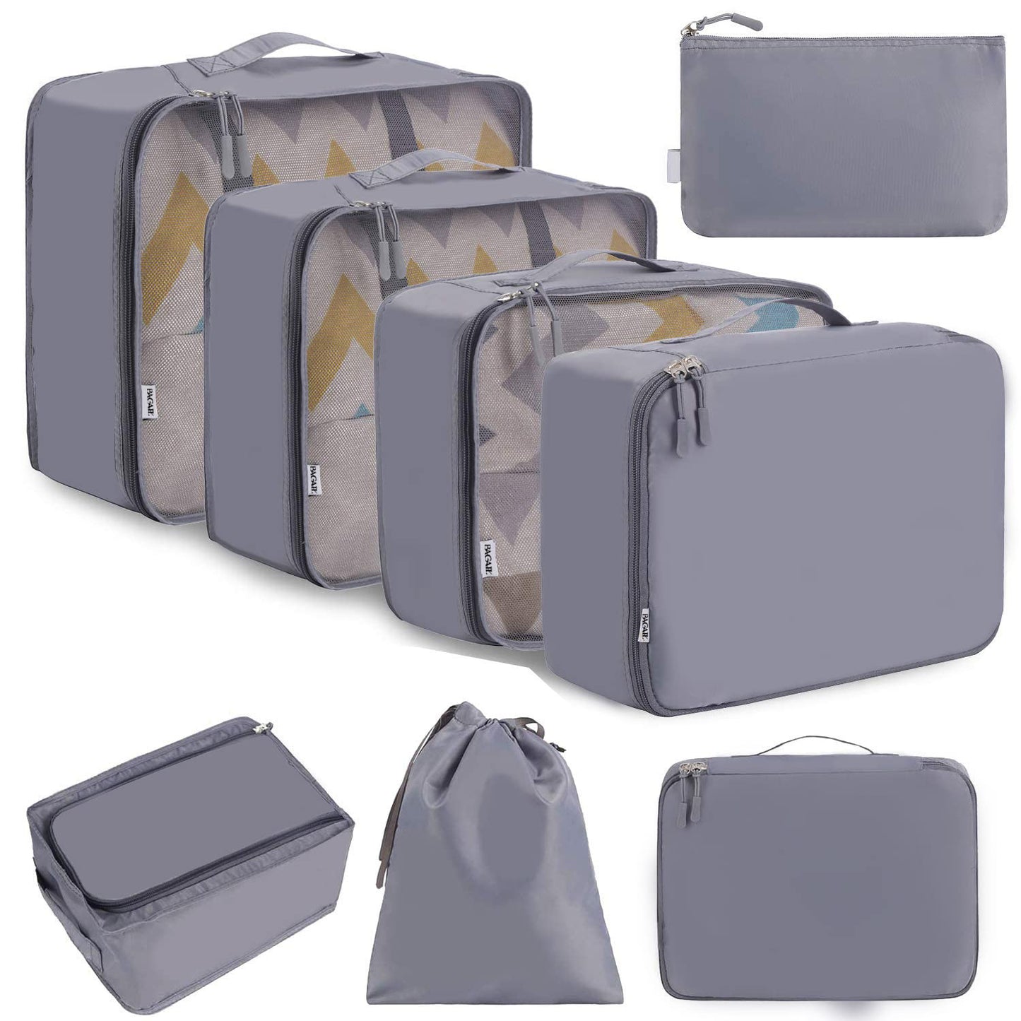 Customized New Product Waterproof Travel Buggy Bag Eight-Piece Set Seven-Piece Clothes Organizer Storage Bag Wash Bag