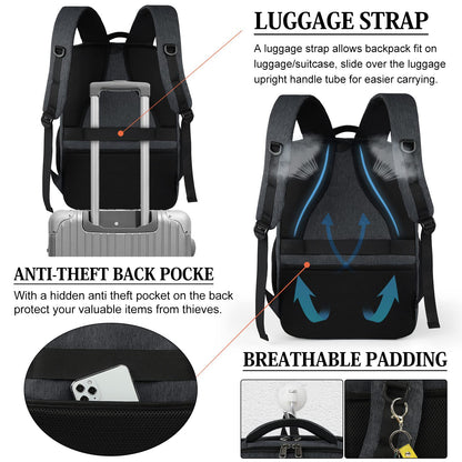 anti theft travel backpack with hidden back pocket and comfortable shoulder straps