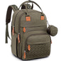 army green diaper backpack for outdoor baby travel
