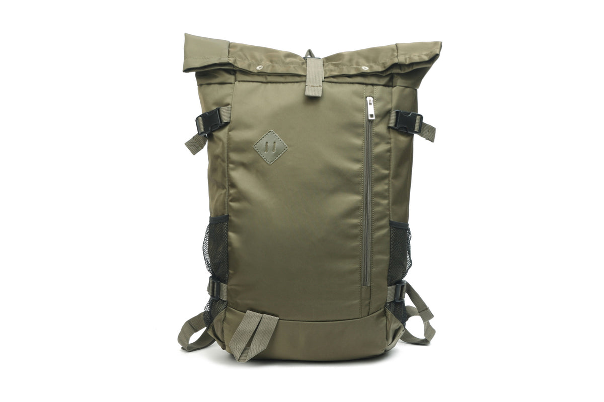 army green roll top backpack for outdoor brands