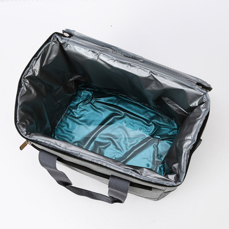 Customizable Explosion 33l Picnic Bag Single Shoulder Crossbody Outdoor Waterproof Lunch Bag Thickened Aluminum Film Insulated Bag