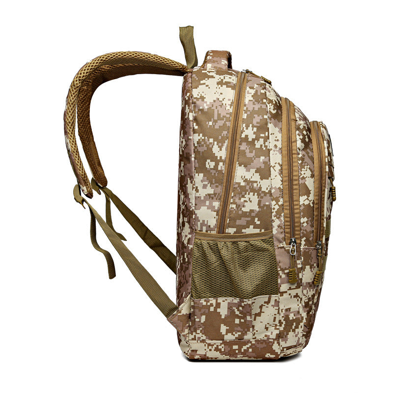 Customized New Product Outdoor Backpack Casual Fashion Men's Backpack Large Capacity Middle School Student Schoolbag Camouflage Travel Bag