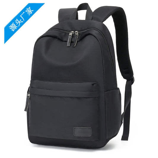 Custom Simple Black Backpack Large Capacity Outdoor Casual Business Trip Briefcase High-Grade Plug-in Trolley 17-Inch Computer Bag