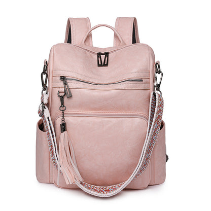 pink fanlosn pu leather vintage backpack women,custom,front