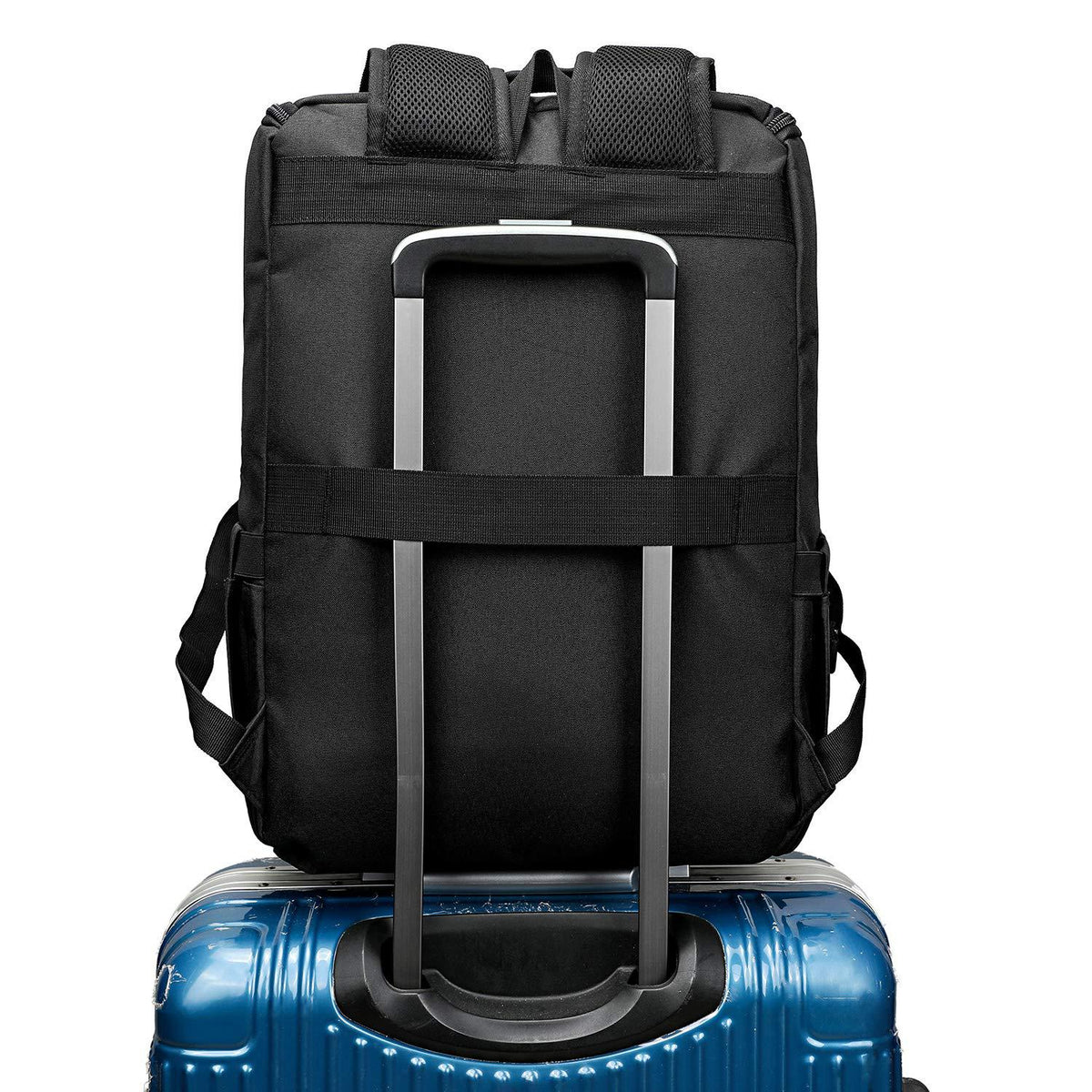 backpack with trolley sleeve and rear luggage strap for commuting and short business travel 02