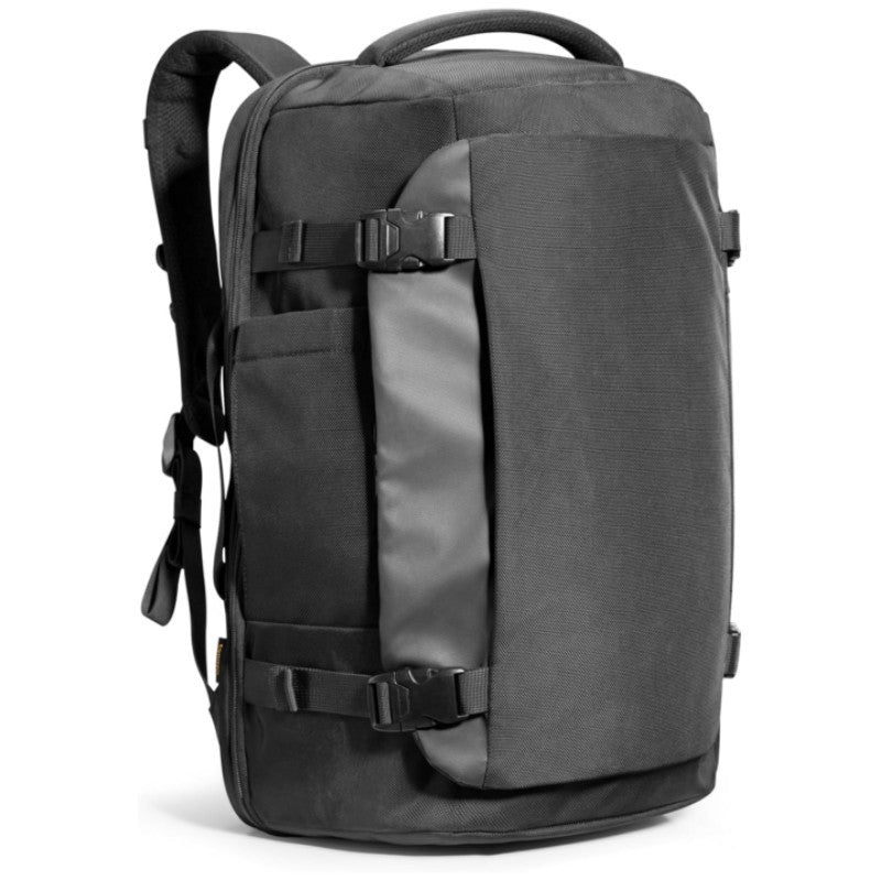 black 40L travel backpack designed for business travel and daily commuting