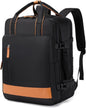 black carry on backpack with laptop compartment for business travel