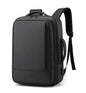black expandable laptop backpack with usb charging port and laptop compartment