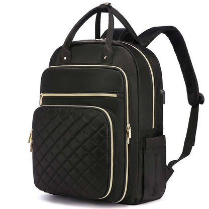 black women's laptop backpack for office and business use