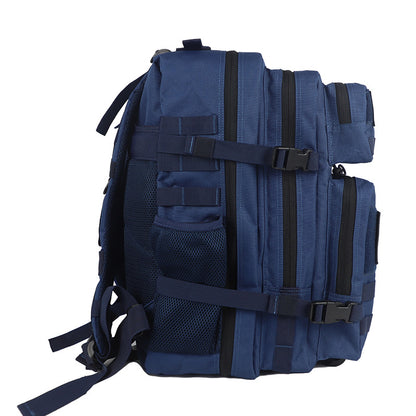 blue tactical backpack with large storage capacity
