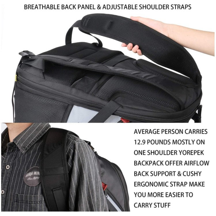 laptop backpack with breathable back panel and adjustable shoulder straps