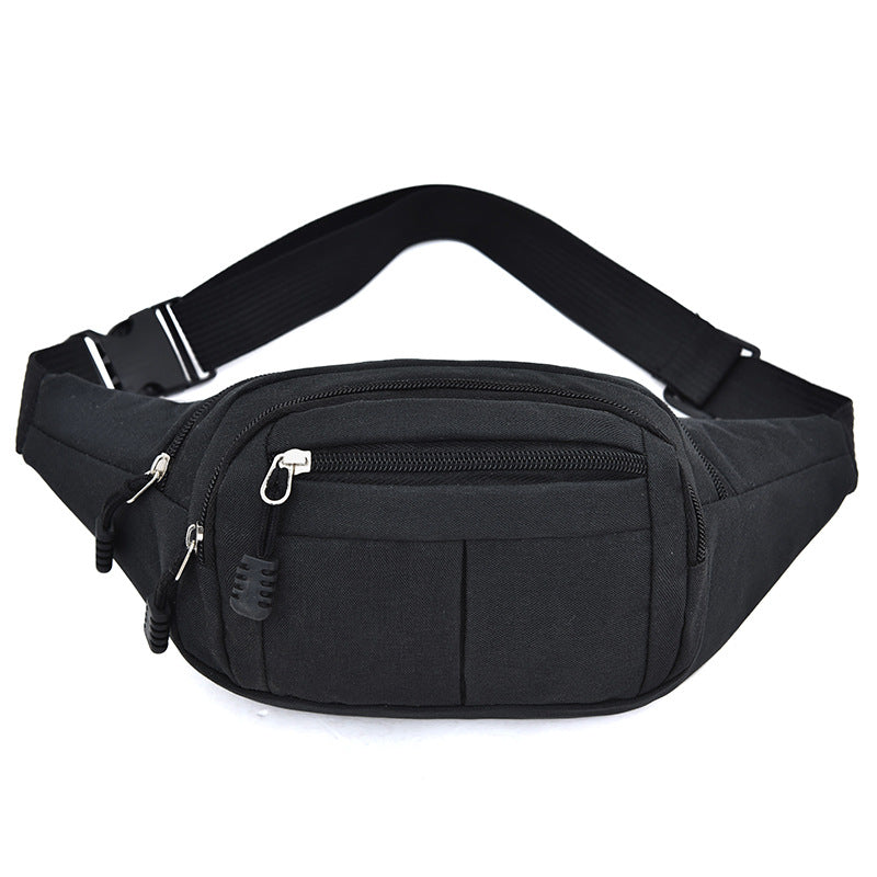 black polyester budget waist bag,custom,front