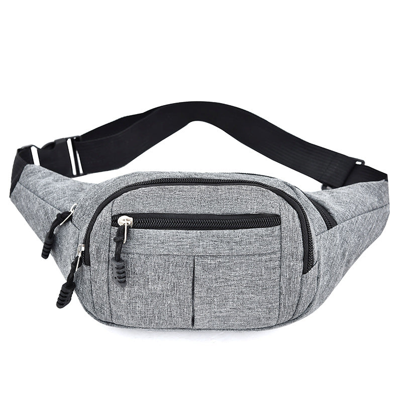 gray polyester budget waist bag,custom,front 02