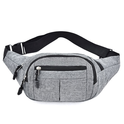 gray polyester budget waist bag,custom,front 02