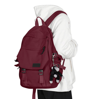 burgundy school backpack for teenagers and students