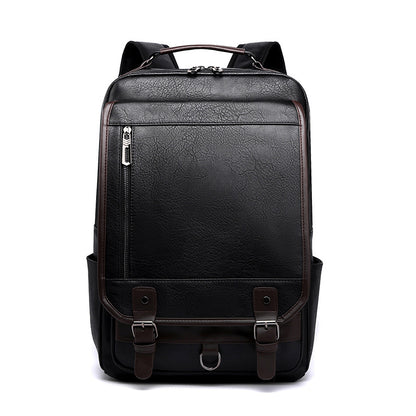 black fanlosn pu leather business backpack men,custom,front