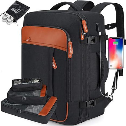 black fanlosn business backpack with organizer,front