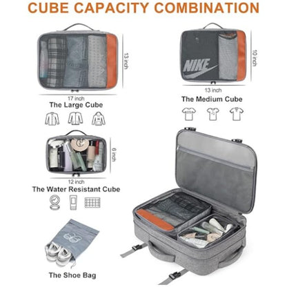 gray fanlosn business backpack with organizer,detail