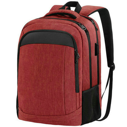 burgundy fanlosn large business laptop backpack,custom,side