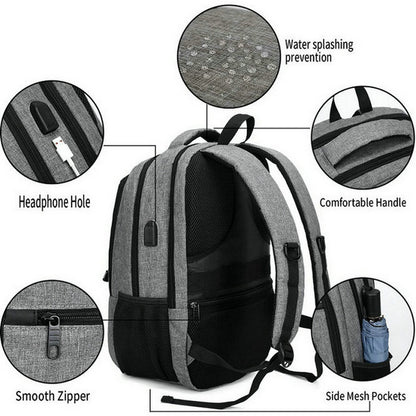 gray fanlosn large business laptop backpack,custom,detail