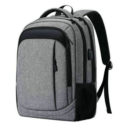 gray fanlosn large business laptop backpack,custom,side
