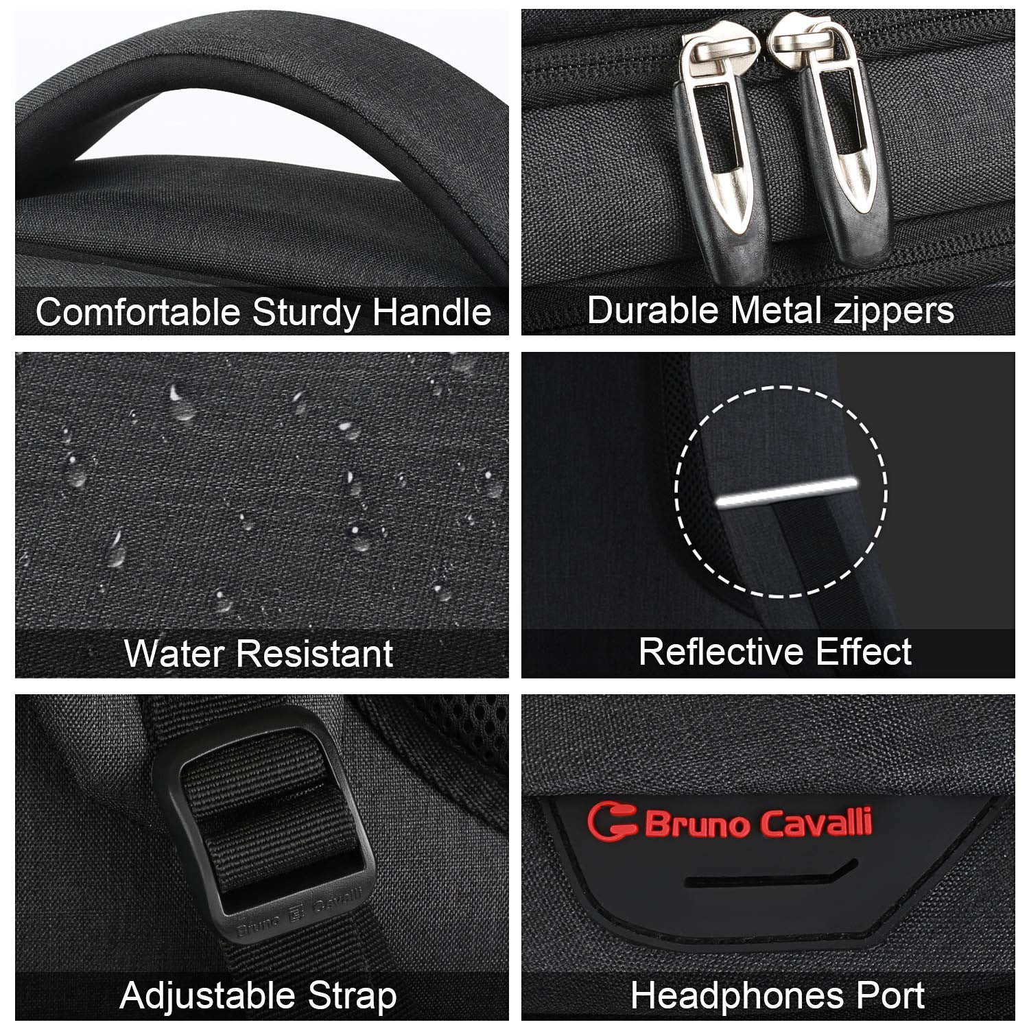 black fanlosn tsa business laptop backpack,detail 02