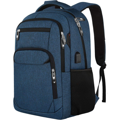 dark blue fanlosn tsa business laptop backpack,front