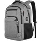 light gray fanlosn tsa business laptop backpack,front