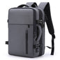 dark gray fanlosn expandable business travel backpack,custom,side