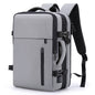 light gray fanlosn expandable business travel backpack,custom,side
