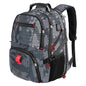 gray polyester fanlosn business travel backpack,custom,front