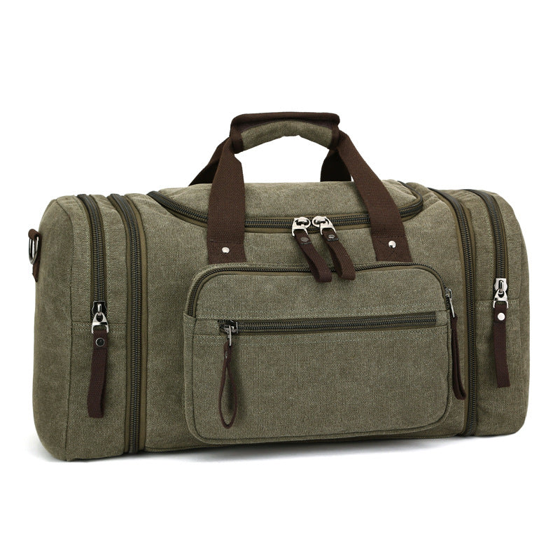 Customizable New Fashion Outdoor Travel Bag Portable Canvas Messenger Bag Trendy Large Capacity Casual Shoulder Bag