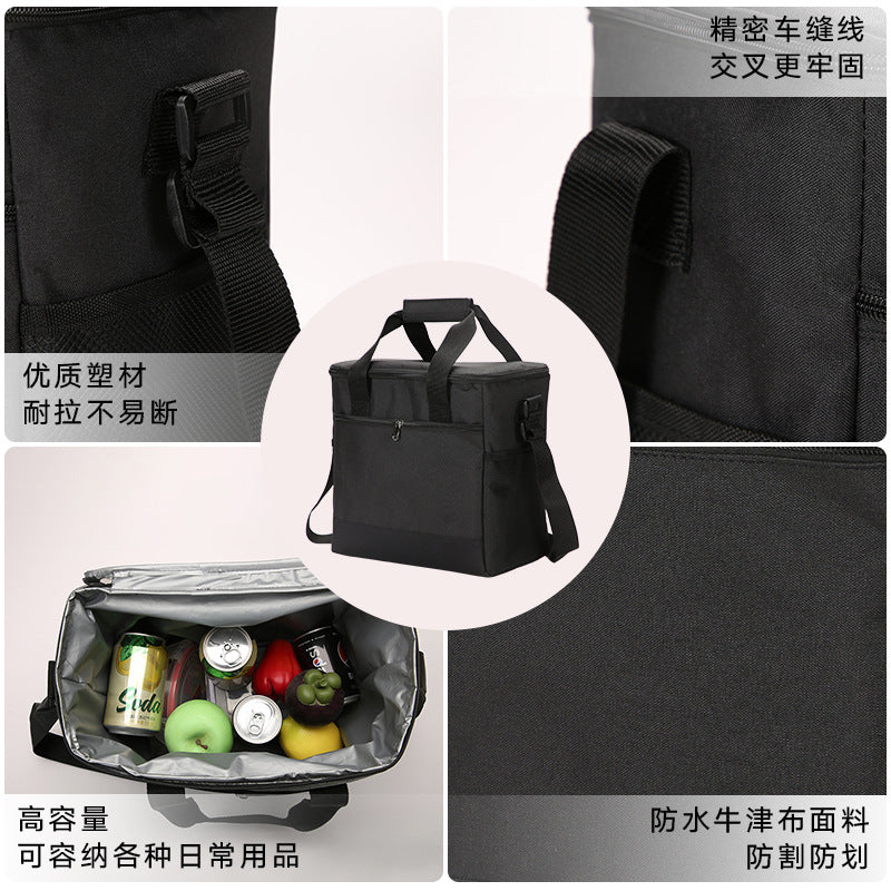 Customizable Oxford Cloth Thermal Insulation Bag Spot Outdoor Portable Large Capacity Ice Bag Spot Thermal Insulation Cold Preservation Picnic Bento Lunch Bag