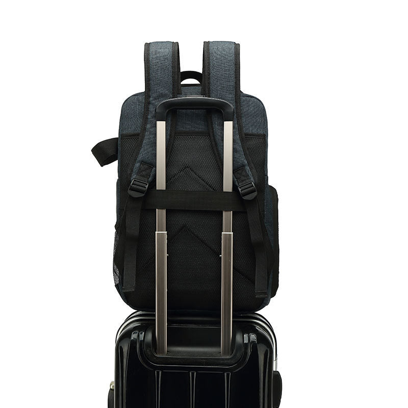 camera backpack with luggage strap for travel photography