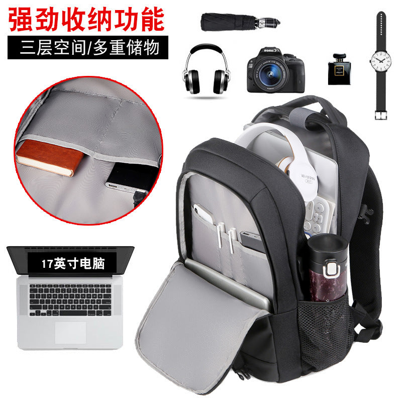 Customized Men's Backpack Wholesale Expansion Backpack Fashion Foreign Trade Backpack Men's Commuter Computer Bag