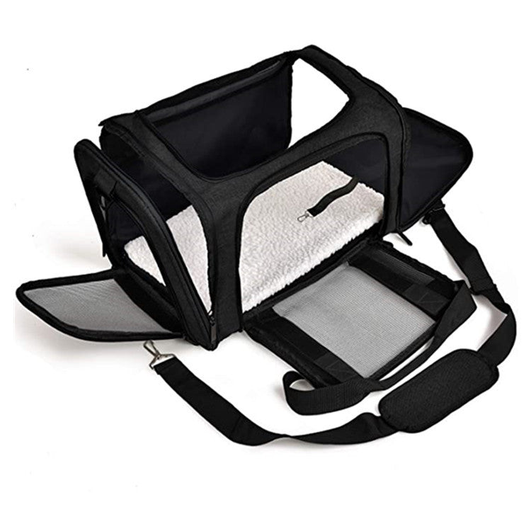 Customizable Pet Bag Pet Outing Portable Tote Shoulder Bag Breathable Steel Wire Support Belt Bottom