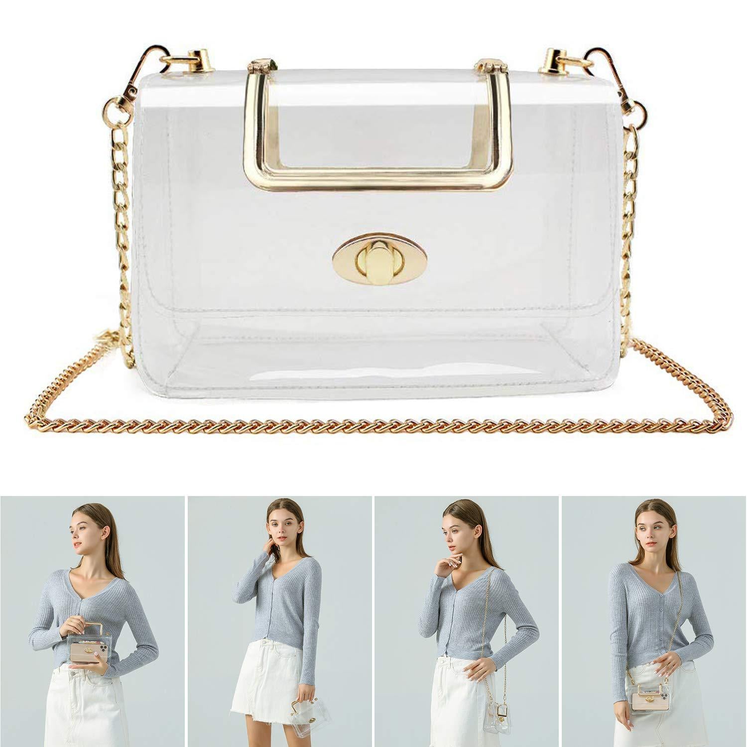 gold pvc women clear crossbody bag,custom,lifestyle